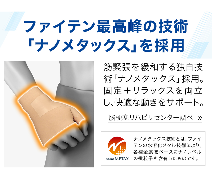 ファイテン最高票の技術「ナノメタックス」を採用